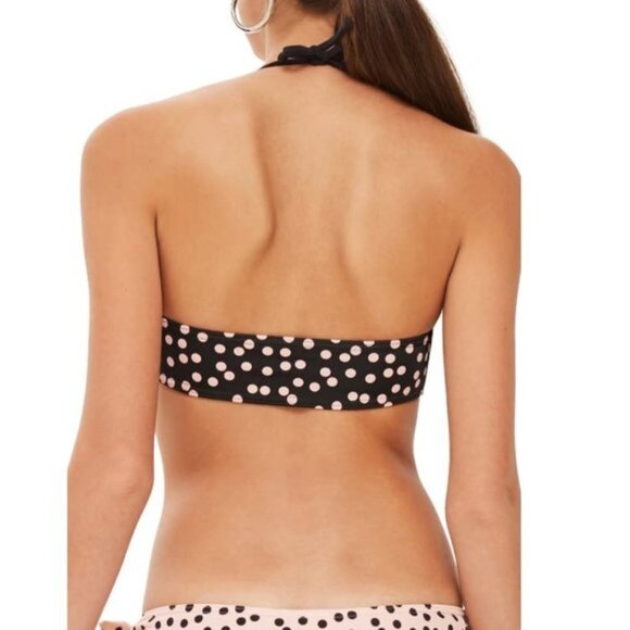 NWOT TOPSHOP Spot Bandeau Bikini Top - Picture 2 of 8